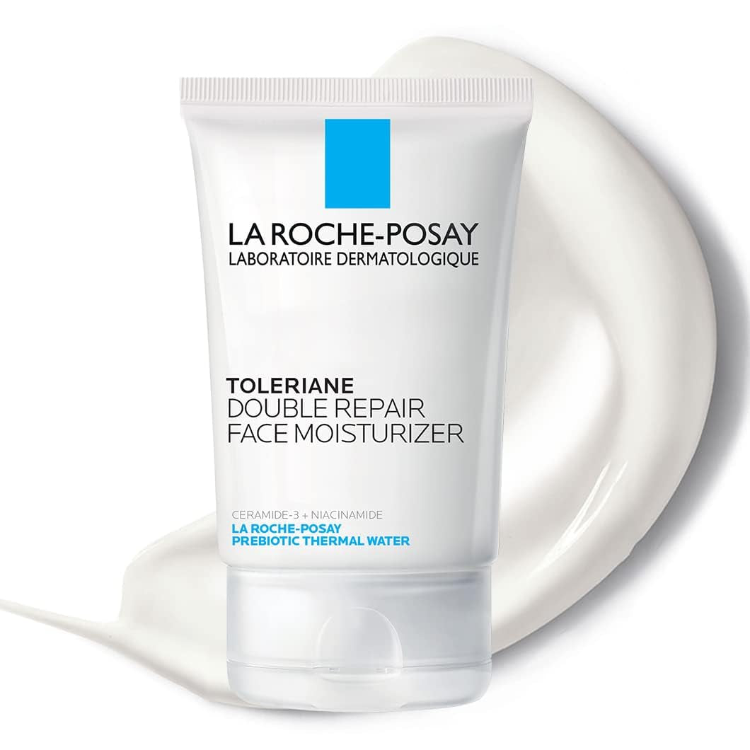 La Roche-Posay Toleraine Skin Care Set, Double Repair Face Moisturizer 100Ml & Purifying Foaming Facial Cleanser 50Ml, Oil Free Moisturizer & Face Wash for Oily Skin, Formulated with Niacinamide