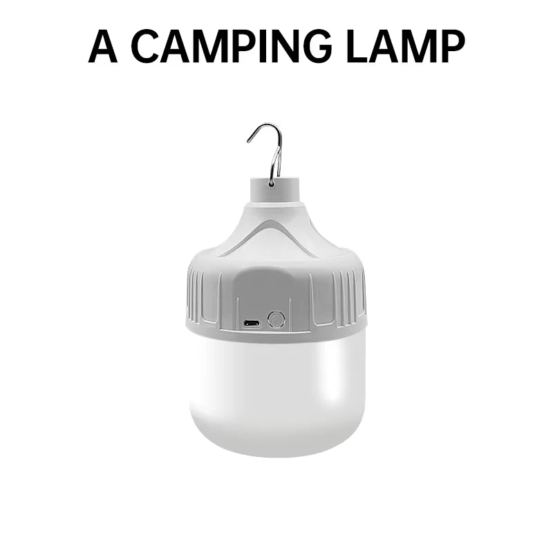 USB Rechargeable Portable Camping Light Bulb, Waterproof Tent Hanging Light, Outdoor Hiking Picnic Fishing Light