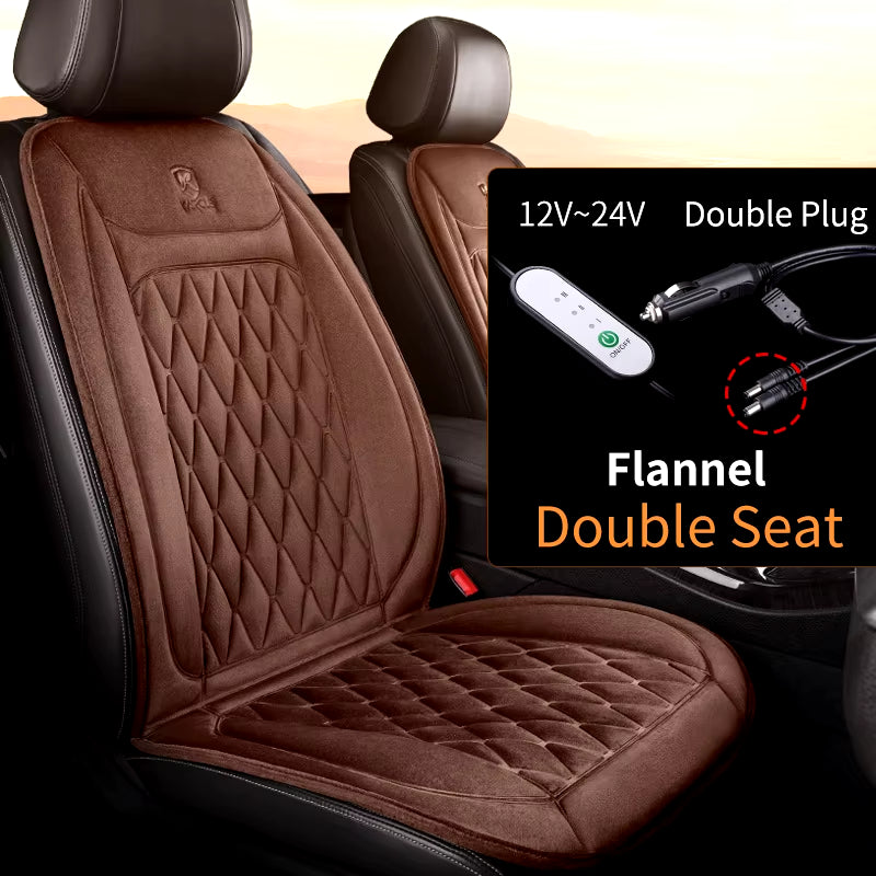 12-24V Heated Car Seat Cover 30' Fast Car Seat Heater Cloth/Flannel Heated Car Seat Protector 25W Seat Heating Cover Car Seat