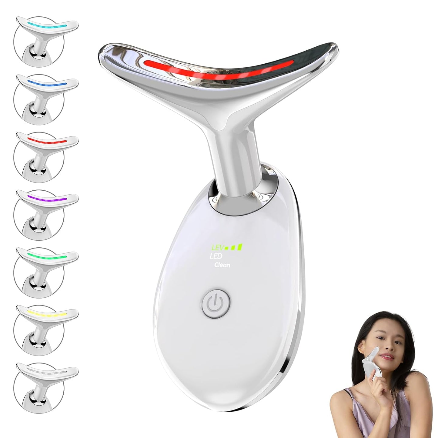 Red Light Therapy for Face,  LED Face Massager, RED Light Device, At-Home Face Tool for Skin Care