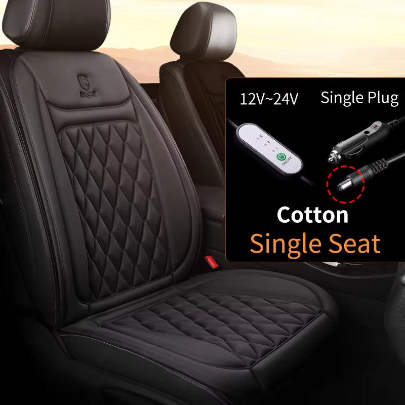 12-24V Heated Car Seat Cover 30' Fast Car Seat Heater Cloth/Flannel Heated Car Seat Protector 25W Seat Heating Cover Car Seat